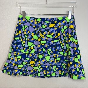 TZU TZU sport golf skirt blue green and purple